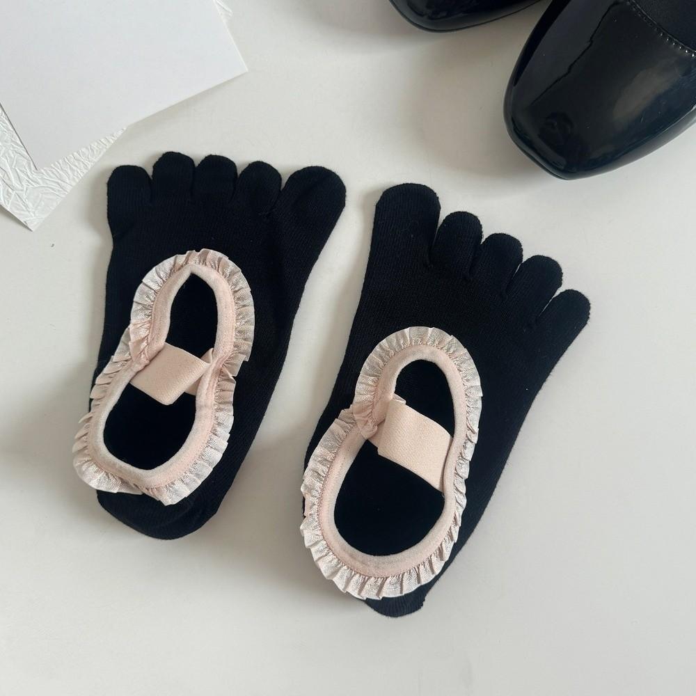 Soft Five Toes Pilates Sock Elastic Boat Socks Breathable Low-Ankle Socks  Exercise