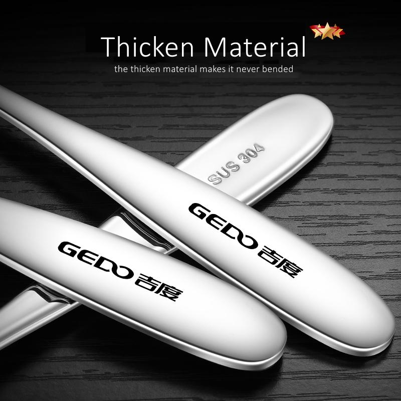 6 Pcs LFGB Certified Pure 304 Stainless Steel Dining Spoons Ultra Thick Flat Head Spoon Shovel-shape Scoop for Rice and Salad4
