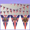 British King Charles Coronation Flag Handheld 90x150cm Festive Polyester Banner