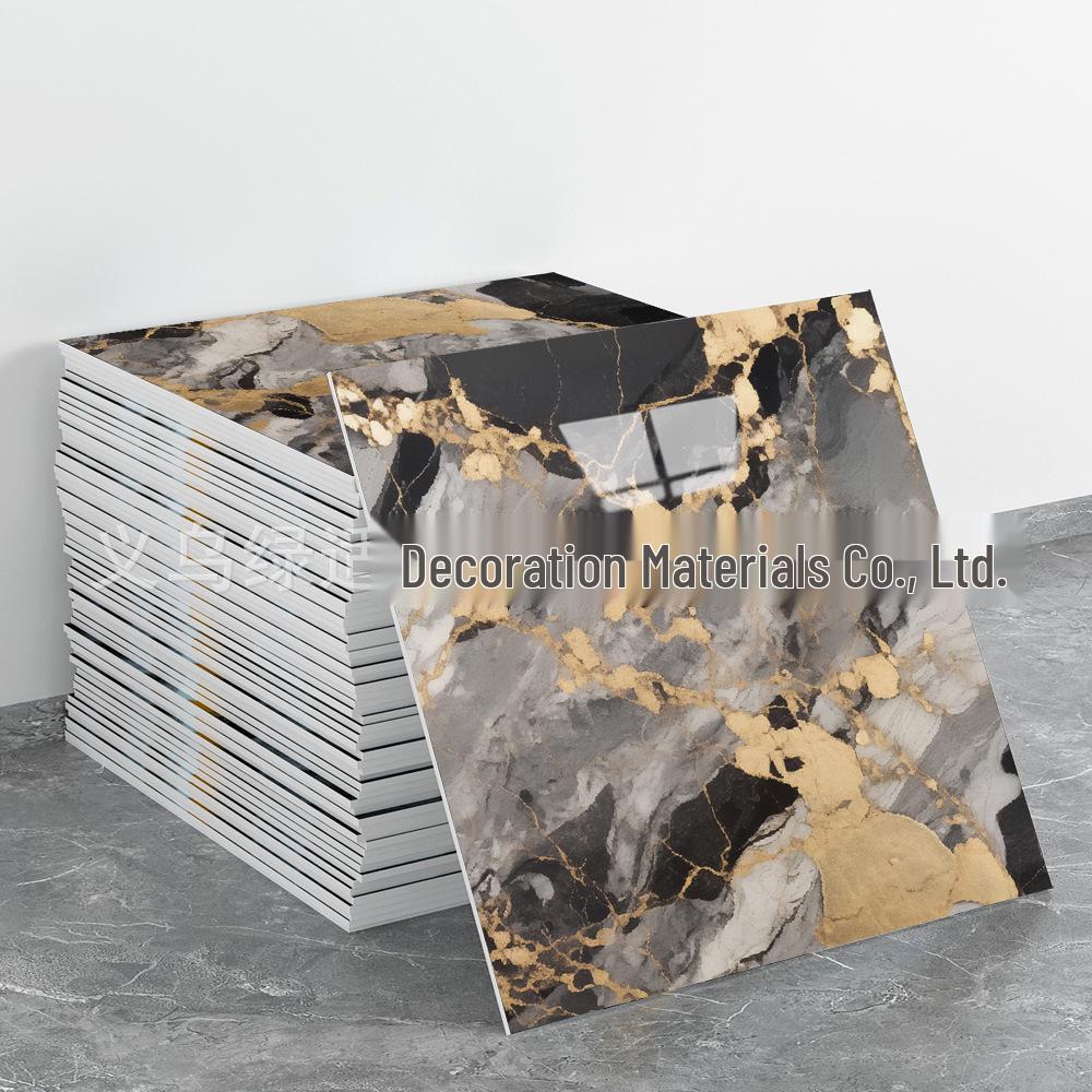 Self-Adhesive Pink Marble Wallpaper: Waterproof, Heat-Resistant Wall Sticker with Aluminum Plastic Panel