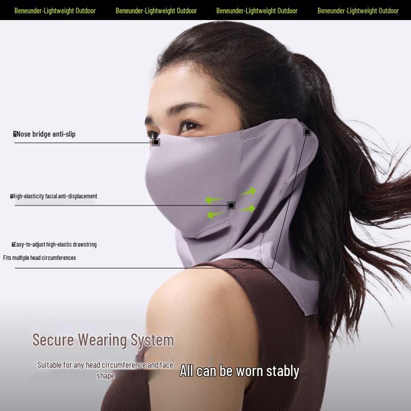 Beneunder Breathable UV Protection Cycling & Hiking Face Mask