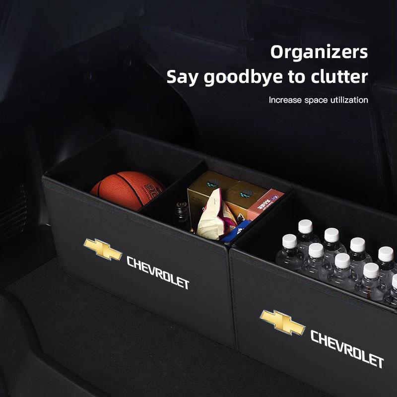 Kožená úložná krabice do kufru auta Organizér do interiéru vozu Příslušenství Pro Chevrolet Corvette Montana TrailBlazer Silverado Traverse