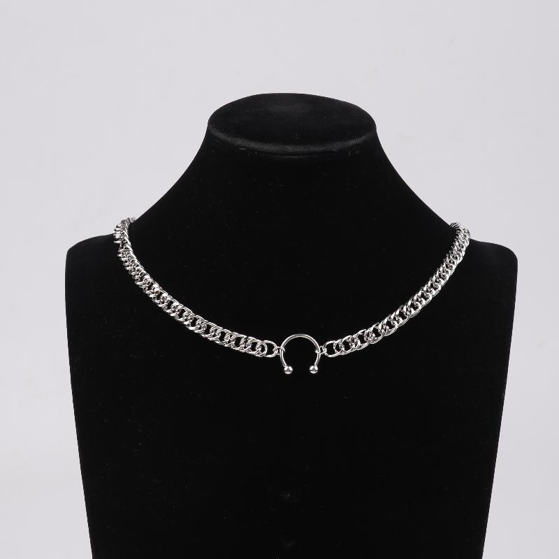 

Able Nose Clip Pendant Necklace Nightclub Sexy Geometric Nose Clip Collarbone Chain For Unisex Jewelry Gift