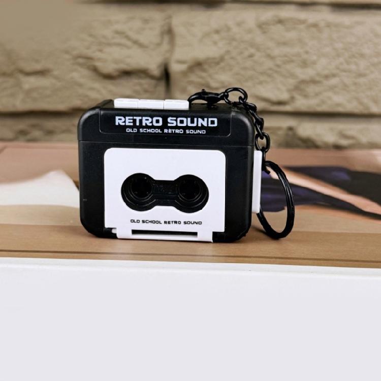 Elegant röstinspelningsnyckelring för par Vintage inspelningsnyckelring Nyckelhållare Väskberlock för kvinnor Män Alla hjärtans dag