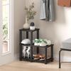 Furinno Espresso/Schwarz Akzentregal, 48 cm B x 23,9 cm T x 50,5 cm H [Offiziell aus Japan importiert]
