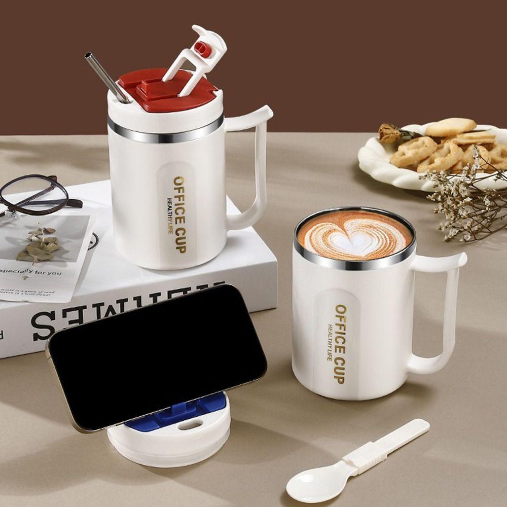 Heat-resistant Thermal Mug 500ml Milk Tea Cup Portable Insulated Coffee Cup  Travel