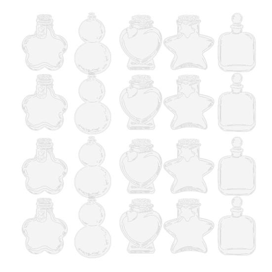 20Pcs DIY Transparent Dried Flower Bookmarks Exquisite Design Creative Floral Plant Clear Bookmarks Decorations