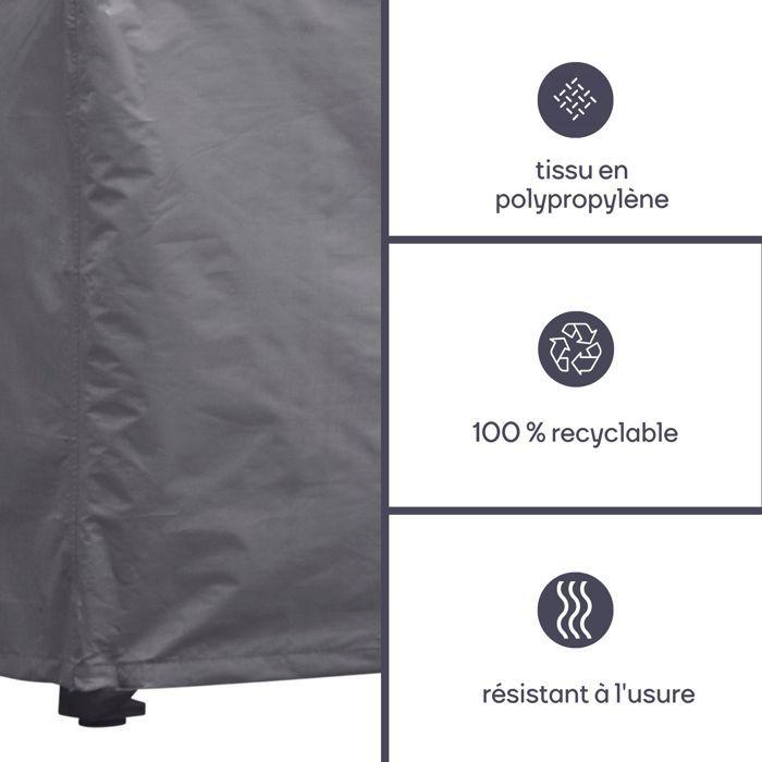 Perel Garden Housse De Protection Pour Table De Jardin Maximum 160 Cm, Anthracite, 165 X 105 X 75 Cm - OCT160