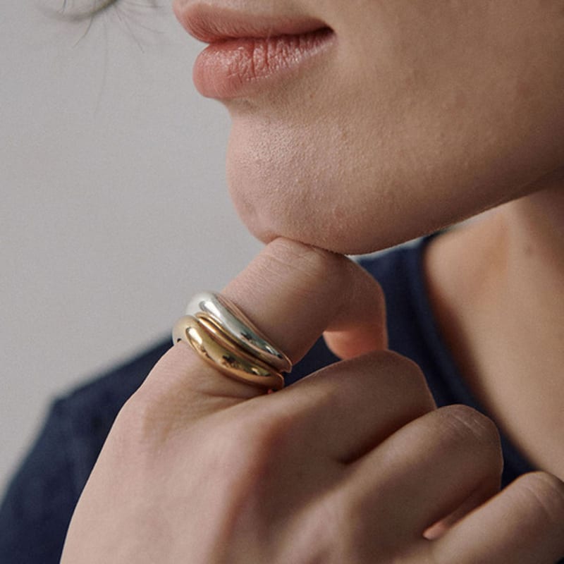 Verte [925 Silver] Cinq.silver.207 / Maree Ring (gold)