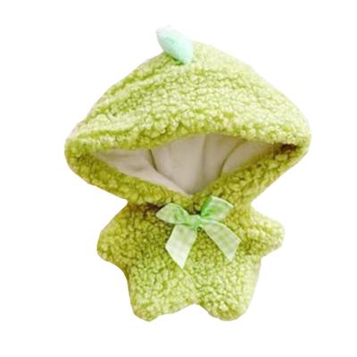 Niannyyhouse 10cm Plush Clothes Coveralls Dinosaur Rabbit Bear Moose Pajamas Cotton Doll Accessories Dress-Up (Green)