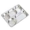 ZISIZ 304 Stainless Steel Divided Lunch Tray