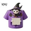 Desktop Storage Ornament Cute Witch Pen Holder, Resin Desk Organizer, Makeup Brush Halloween Organizer Cartoon Stationery Container for Office School