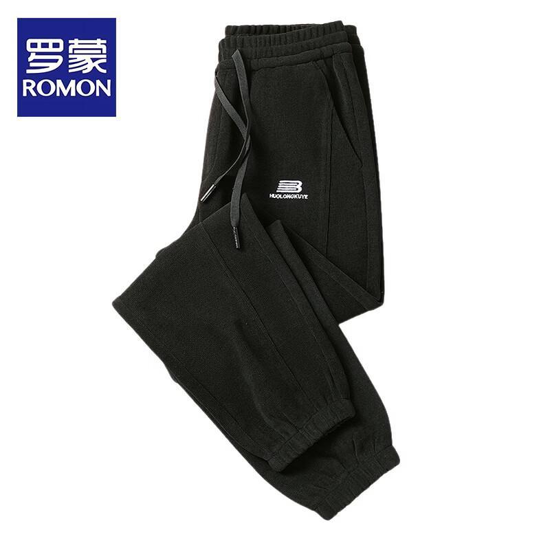 ROMON Men's Loose-Fit Thick Casual Jogger Sweatpants