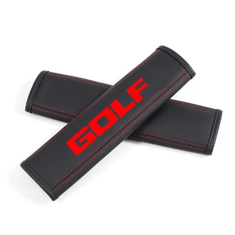 

2026 Hot Sticker 2Pcs for Volkswagen VW Golf 6 7 5 4 R Rline GTI GTD MK4 MK6 MK7 MK5 MK3 MK8 Leather Car Seat Belt Shoulder Cove рожевий червоний колір