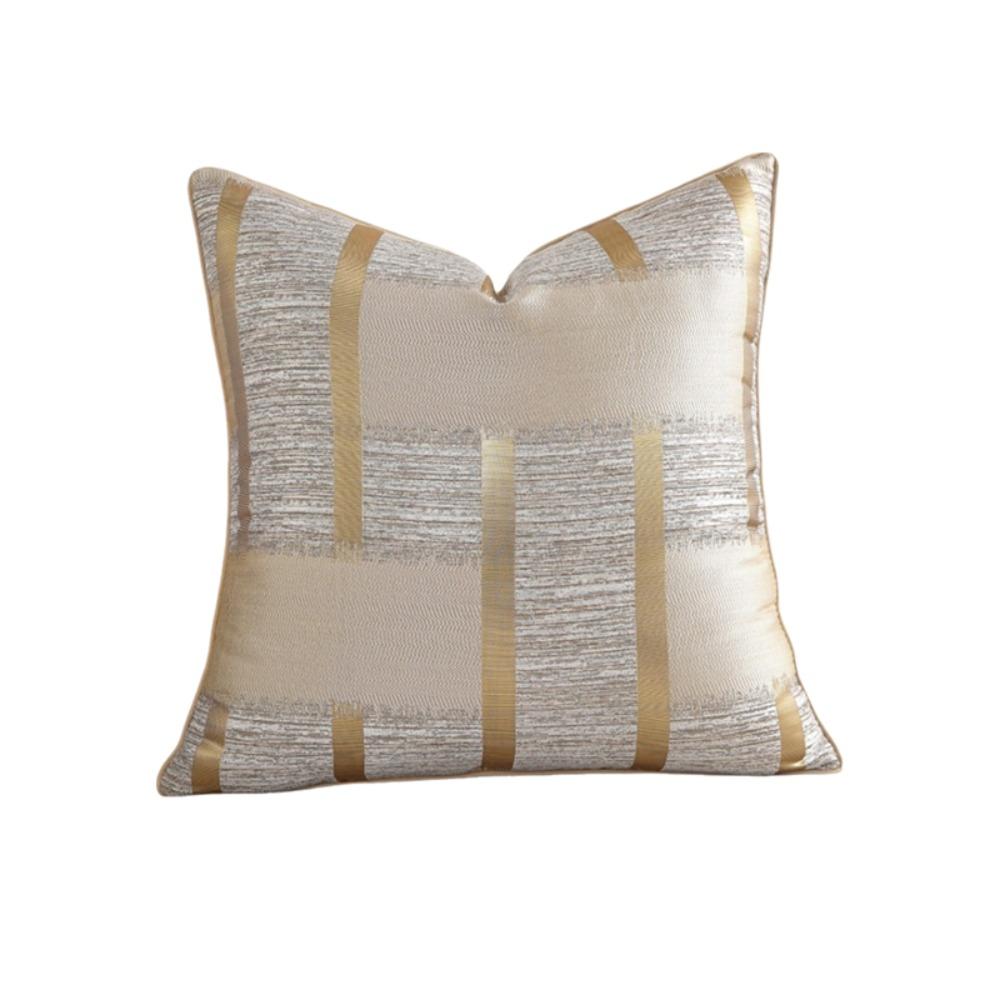 Geometric Weaving Patterns Silk Texture Throw Pillow Cover Zipper Closure Cushion Cover Sofa