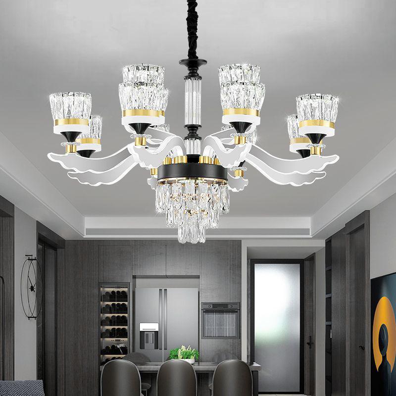 Luxury Modern Crystal Chandelier for Living Room - Elegant Luminous Fixture