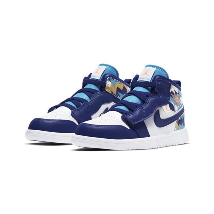 (PS) Air Jordan 1 Mid ALT 'White Blue' Kids' AT4612-105