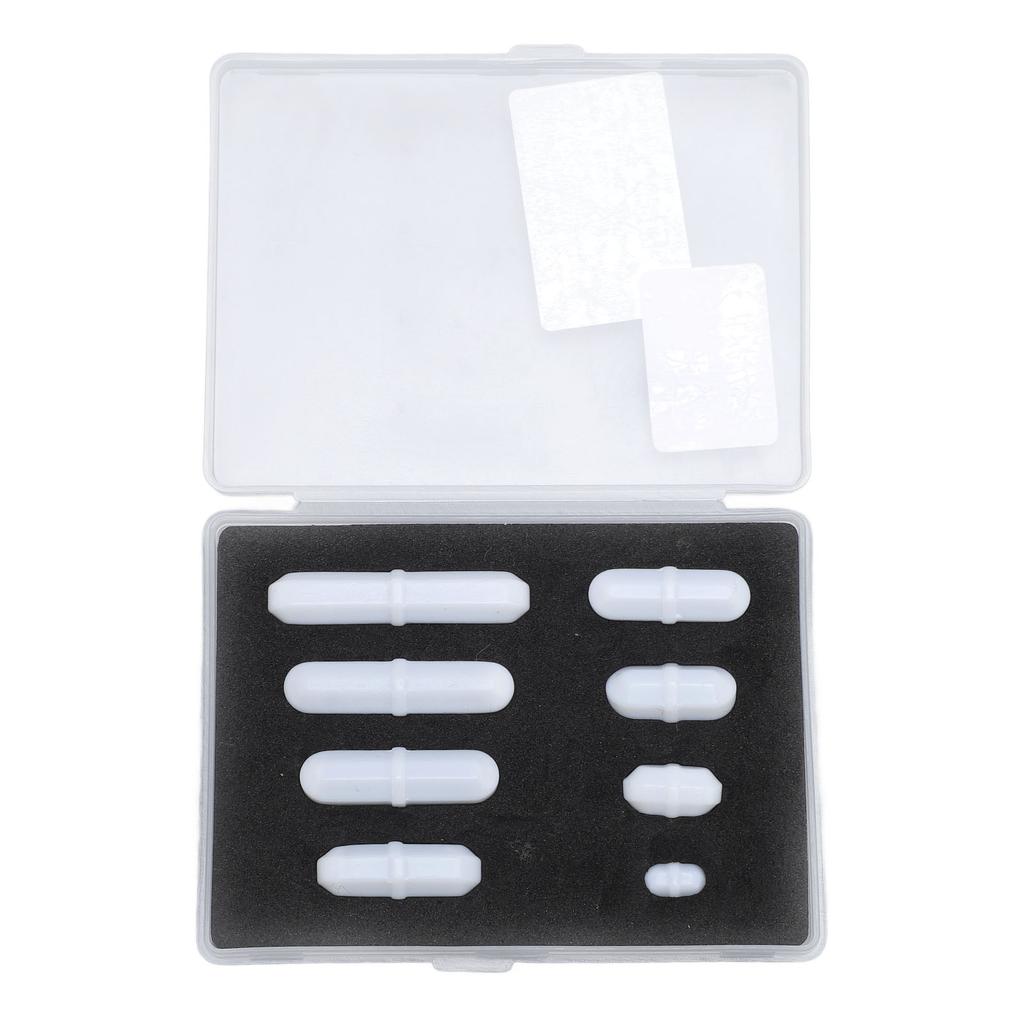 8 Pcs Set Magnetic Stir Bar 10 15 20 25 25 30 35 40mm PTFE Magnetic Stirrer Mixer Stir Rod for Laboratory