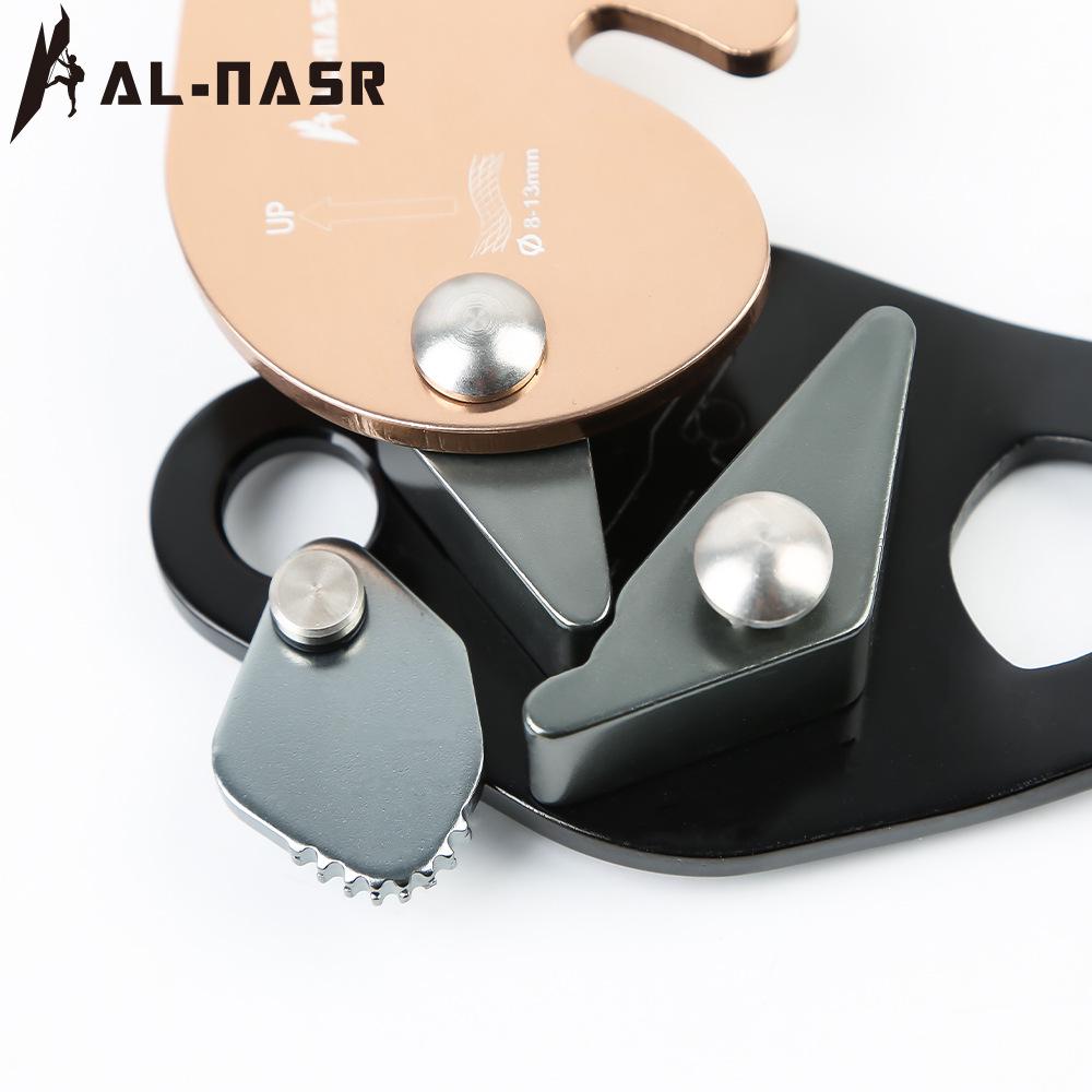 Alnas Self-Locking Rope Grabber: Outdoor Fall Protection & Climbing Tool.