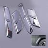 4Pcs Car Front Rear Left Right Wheel Eyebrow Stickers Trim Side Cover Chrome Silver ABS Fit for Hyundai Tucson NX4