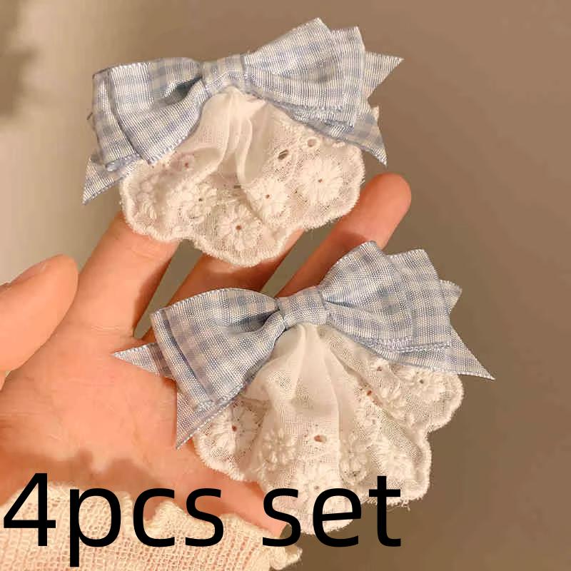 Bows Lace Big Bows Hairclip Women Elegant Spring Clip Spring Summer Hair Accessories Women Barrettes Embroidery Hair