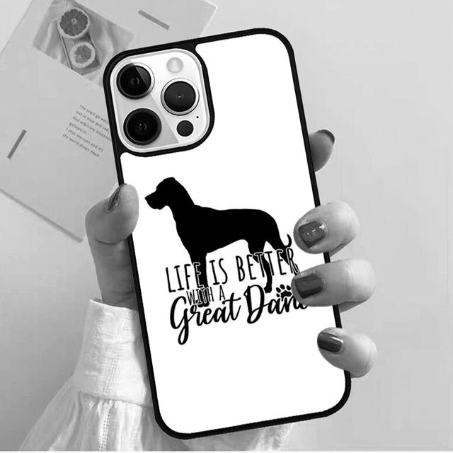 Great Dane Dog Puppy Phone Case Back Cover for iPhone 17 Air 16 15 14 13 11 12 Pro Max PlusS Shell Coque