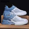 WTEMPO Zapatillas de deporte de verano para hombre, zapatos deportivos transpirables de malla para exteriores, suela gruesa antideslizante, zapatos informales de fondo suave para correr