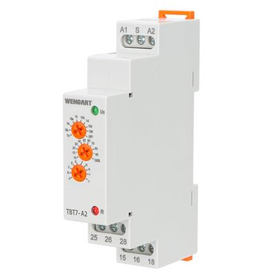 Wengart Time Delay Time Relay with LED Suitable for Various Delay Control Functions TBT7-A Relay, 10-Function Indicator, ACDC12-240V, (TBT7-A2)