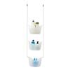 Umbra BASK SHOWER Hanging Shower No Drilling Bathroom 2022360670 CADDY, 3-Tier Rack, Required, Storage, Drainer, Clean, White/Nickel,