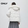 Only Women's Heart Quilted Hooded Down Jacket with Fox Fur Trim