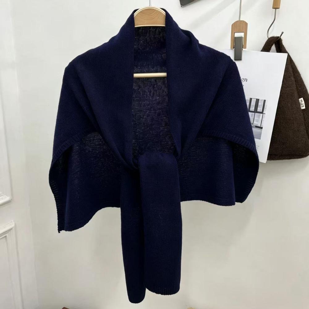 Cloak Knitted Neck Wrap Cape Large Wraps Elegant Large Scarves Scarf Accessories