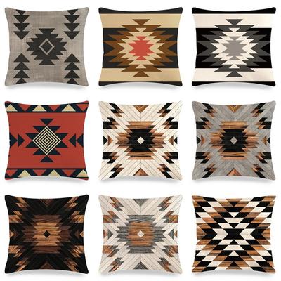 Kissenhüllen Bohemian Aztekisch Geometrisches Muster Kissenbezug 45x45cm Heim Wohnzimmer Dekoration Leinen/Baumwolle Kissenbezug