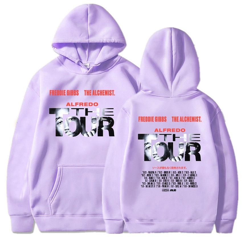 Freddie Gibbs ALFREDO Tour Hoodies Autumn/Winter Loose Hooded Sweatshirts for Male Warm Fleece Men Women Pullovers Streetwear
