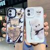 3-in-1 Plush Bear Heart Drop-Proof Case for iPhone 12/13/XR - Trendy Brand Xmax