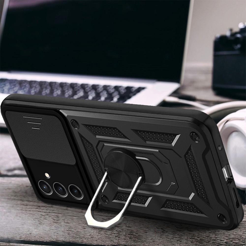 Armored Case for Samsung Galaxy M35, CamShield Slide, Black