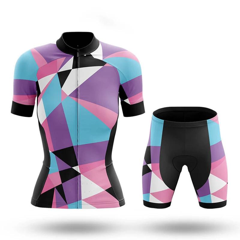2026 Summer Breathable Cycling Suit Set  Cartoon Women's  Bike Jersey Fashion Girl Bicycle Clothes Quick-dry Mountain Bike Clothing Ciclismo Mujer