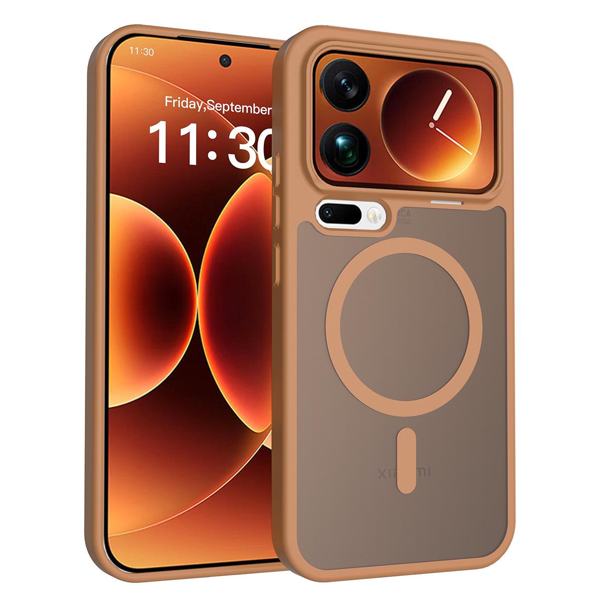 

Xiaomi 17promax Чувствительный к коже Полупрозрачный 15ultra Магнитный чехол для телефона 16pm Противоударный 15T Защитная крышка For Redmi 13 C