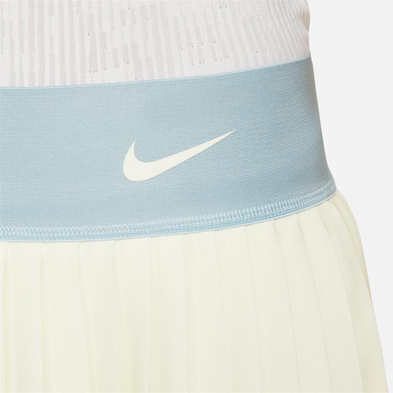 Nike Advantage Dri-Fit Elastic Lightweight Quick-Drying Comfortable Tennis Pleated Skirt Women Bottoms Sail-White Rage-Blue HF6596-134