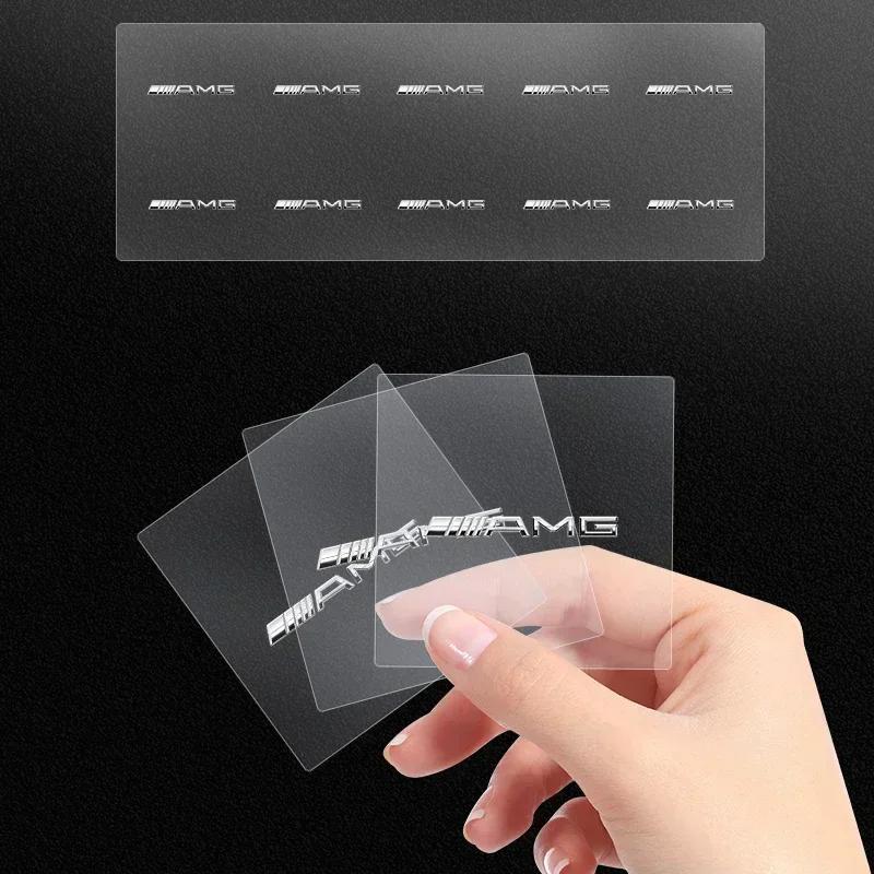 AAVQ1 Car Emblem Logo Decorative Stickers Badge Decal Interior Styling For Mercedes Benz AMG W212 W213 W205 W177 V177 W247 W176 GLC