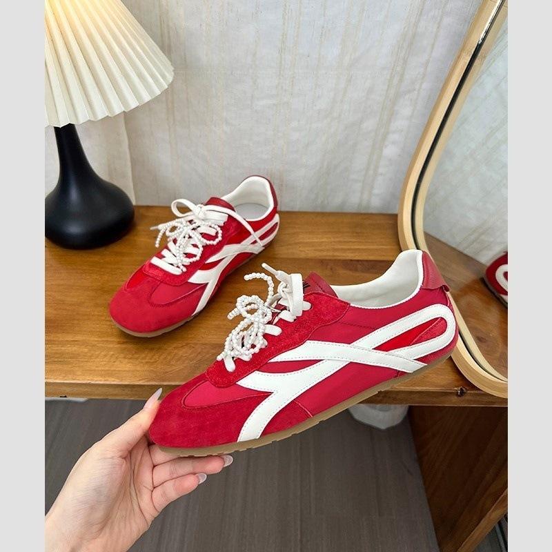 Casual Shoes for Women 2026 Spring and Autumn New Style German Training Shoes Versatile Sports and Leisure Board Shoes 35 красный