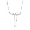 Double Layer Butterfly & Zircon Pendant Necklace in s925 Silver - Best Friend Layered Clavicle Chain Gift