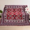OEING Ethnic Style Multifunctional Knitted Blanket