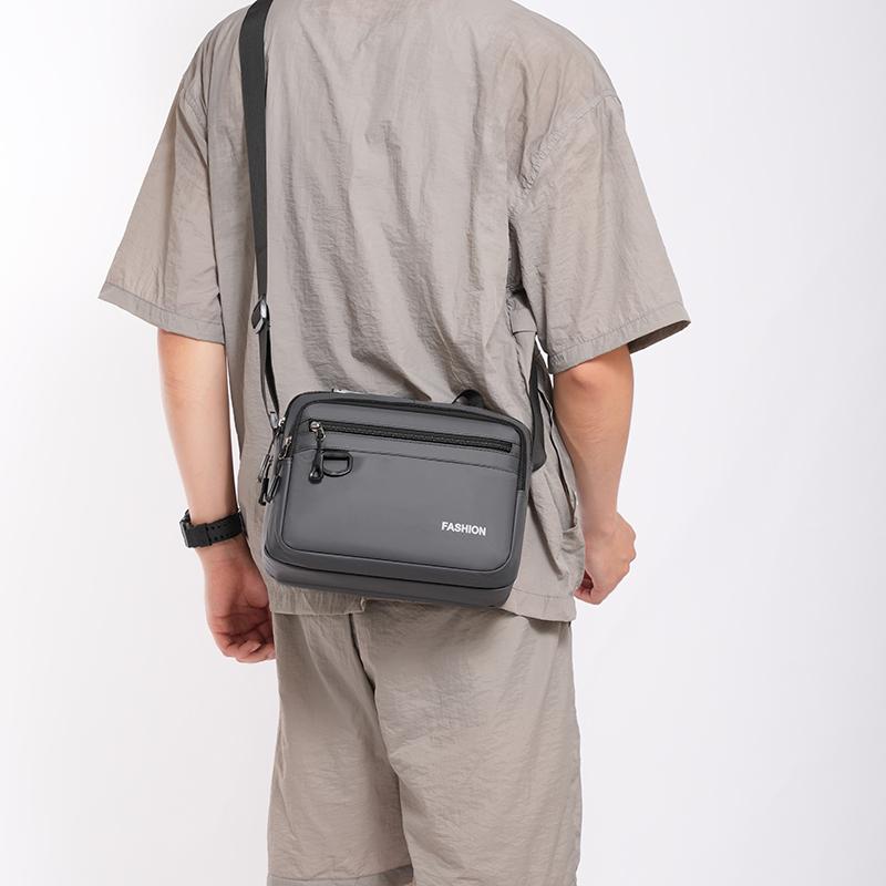Business Handbag Men's Shoulder Bag Large Capacity Multi-Layer Crossbody Bag