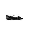 Cowhide Version~ Small Pointed Bow Flat Mary Jane Single Shoes Women's Commuter Wedding Shoes