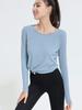 New Autumn/Winter Quick-Dry Slimming Long Sleeve Pilates Yoga Top – Versatile and Flattering Round Neck Sportswear
