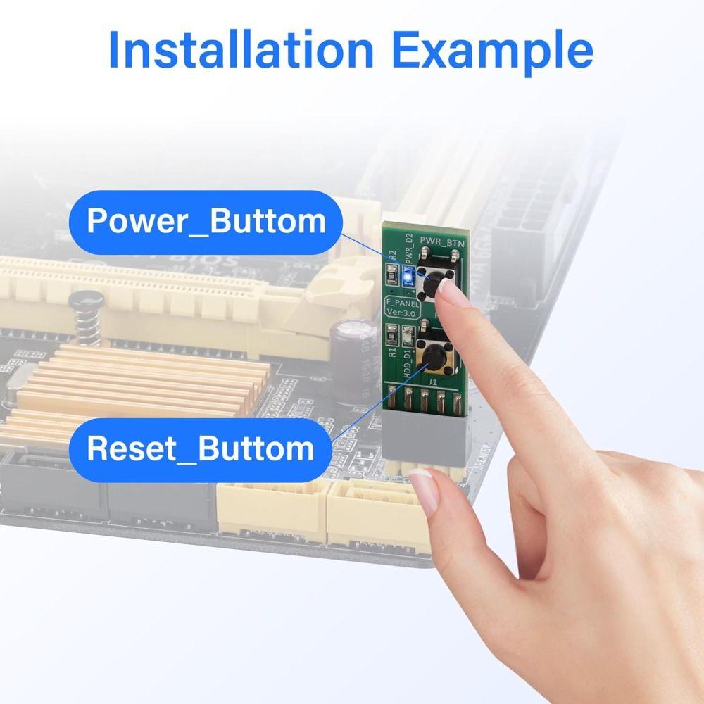 9Pin Motherboard Tester PC Assembly Case Switch Practical Power Starter Board  Desktop Computers