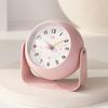Rotatable Analog Alarm Clock with Night Light Non-Ticking Silent Battery Operated Bedroom Digital Desk Clock Children Students Birthday Gift