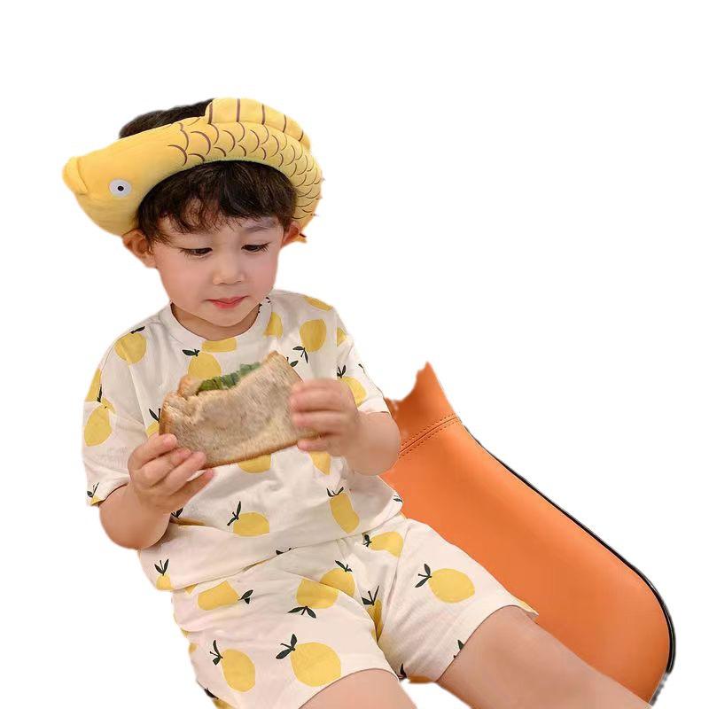 Ice Silk Baby Pajama Set: Loose Fit, Short-Sleeved Shorts for Boys & Girls - Cool, Breathable Summer & AC Wear