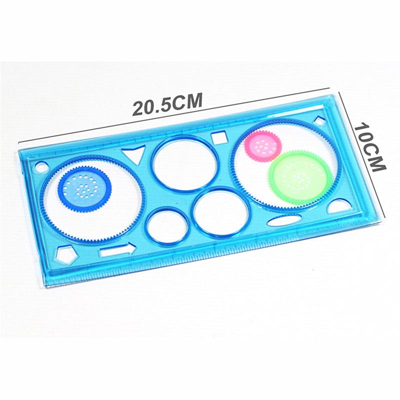 Multi-function Interesting Painting Puzzle Children Drawing Plastic Ruler