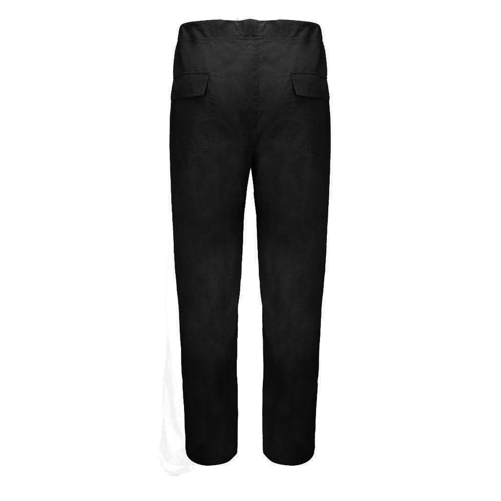Men Splicing Printed Overalls Casual Pocket Sport Work Casual Trouser Pants